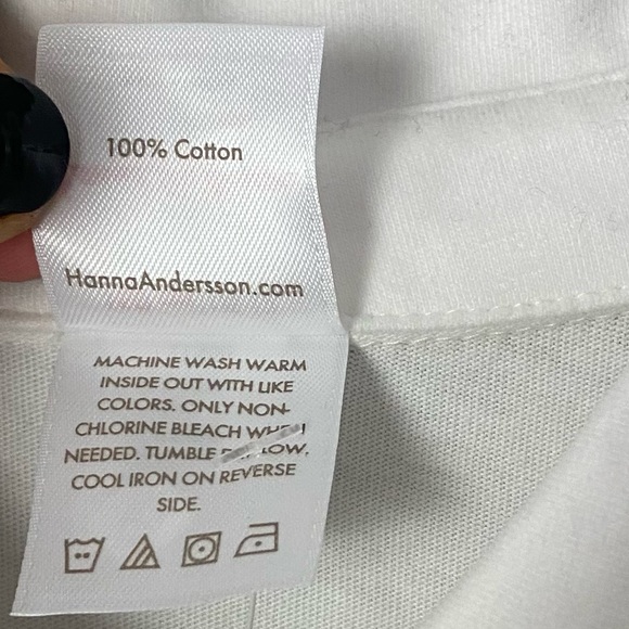 NWT Hanna Andersson Kids Basic Cotton Polo White size US 12 - Picture 5 of 6